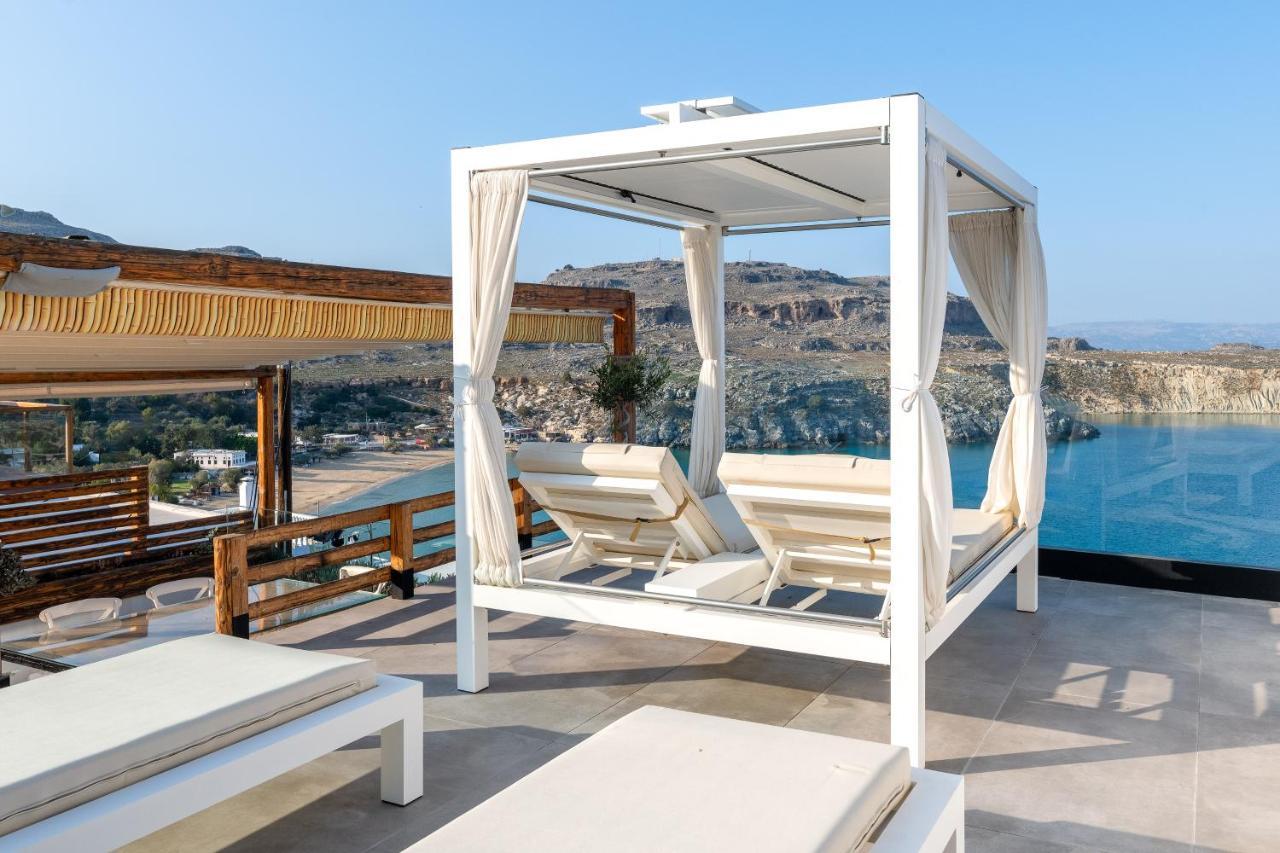 Lindos Shore Summer House With Jacuzzi And Sea View !!! Líndos Exterior foto