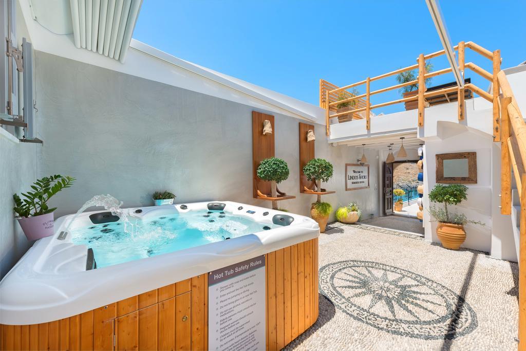 Lindos Shore Summer House With Jacuzzi And Sea View !!! Líndos Exterior foto