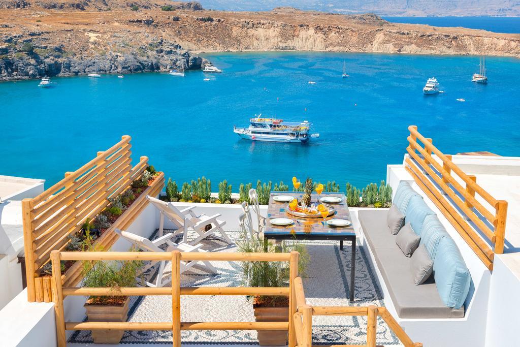 Lindos Shore Summer House With Jacuzzi And Sea View !!! Líndos Exterior foto
