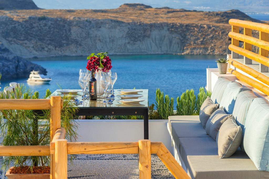 Lindos Shore Summer House With Jacuzzi And Sea View !!! Líndos Exterior foto